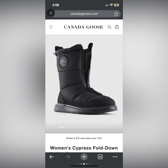 BNIB Canada Goose Women's Cypress Fold-Down Puffer Boot - Picture 2 of 6